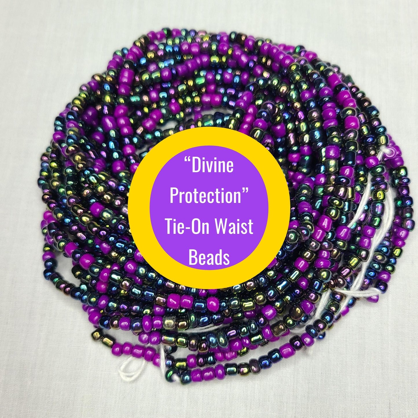 Divine Protection Tie-On Waist Beads  Ancestral Wisdom & Spiritual Shield