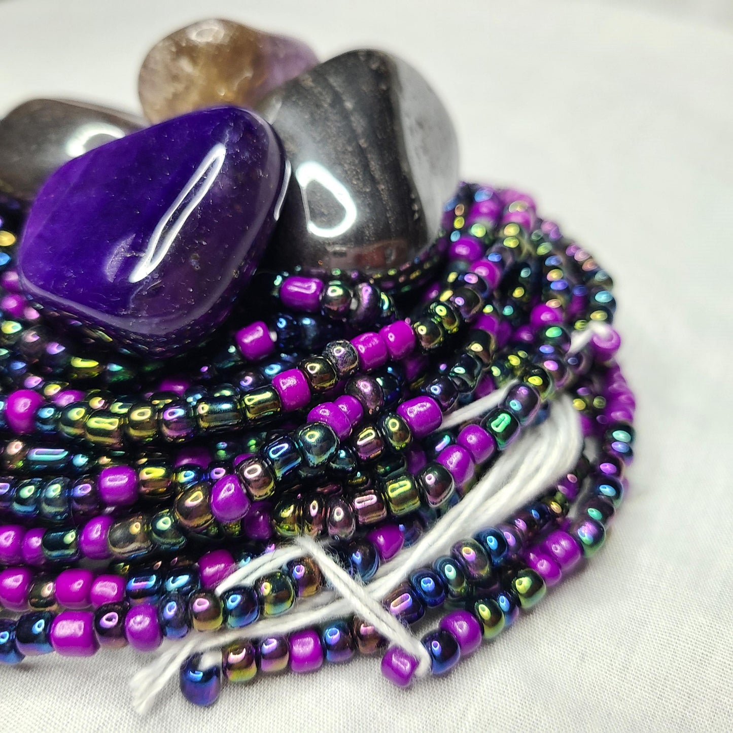 Divine Protection Tie-On Waist Beads  Ancestral Wisdom & Spiritual Shield
